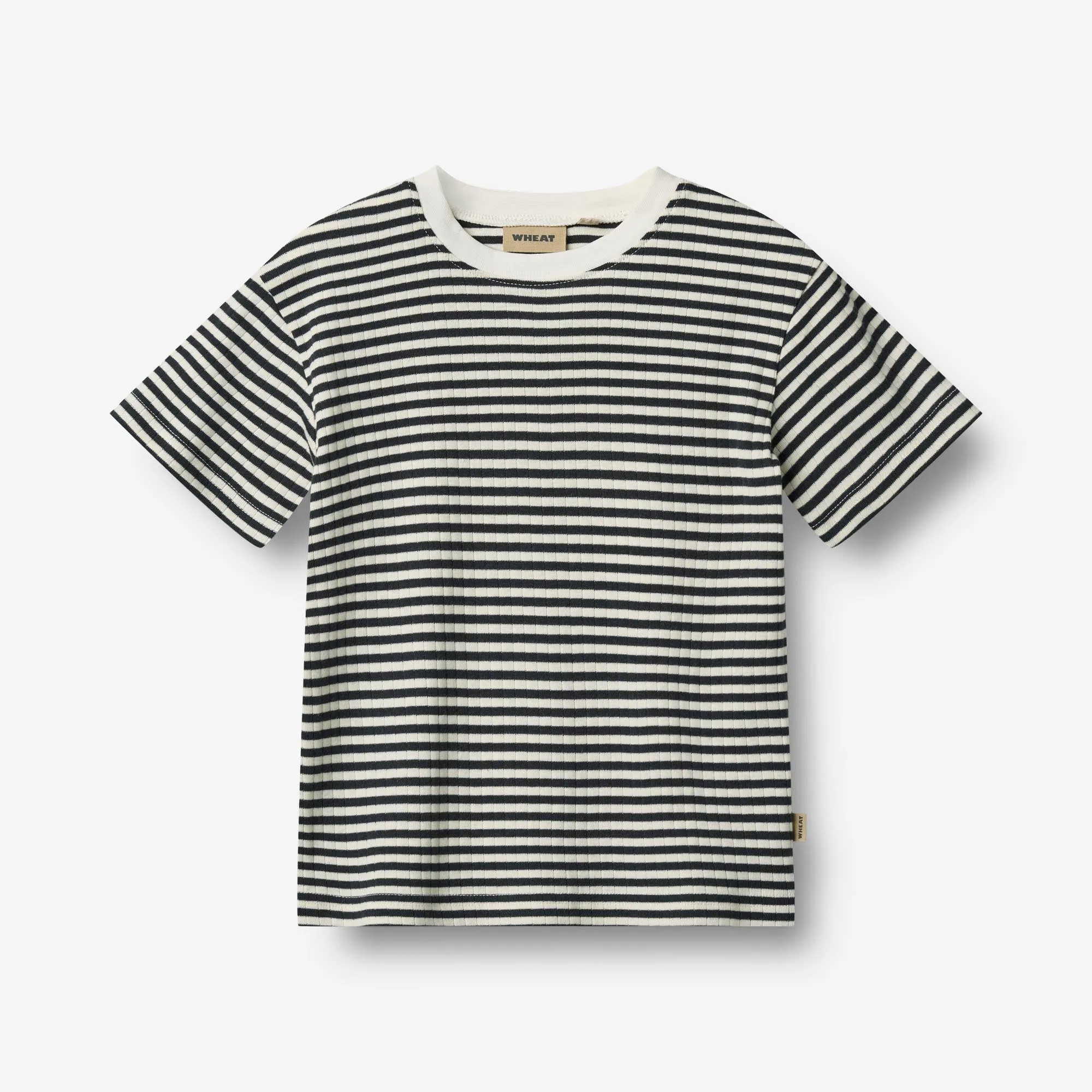 T-shirt S/S Fabian - navy rib stripe