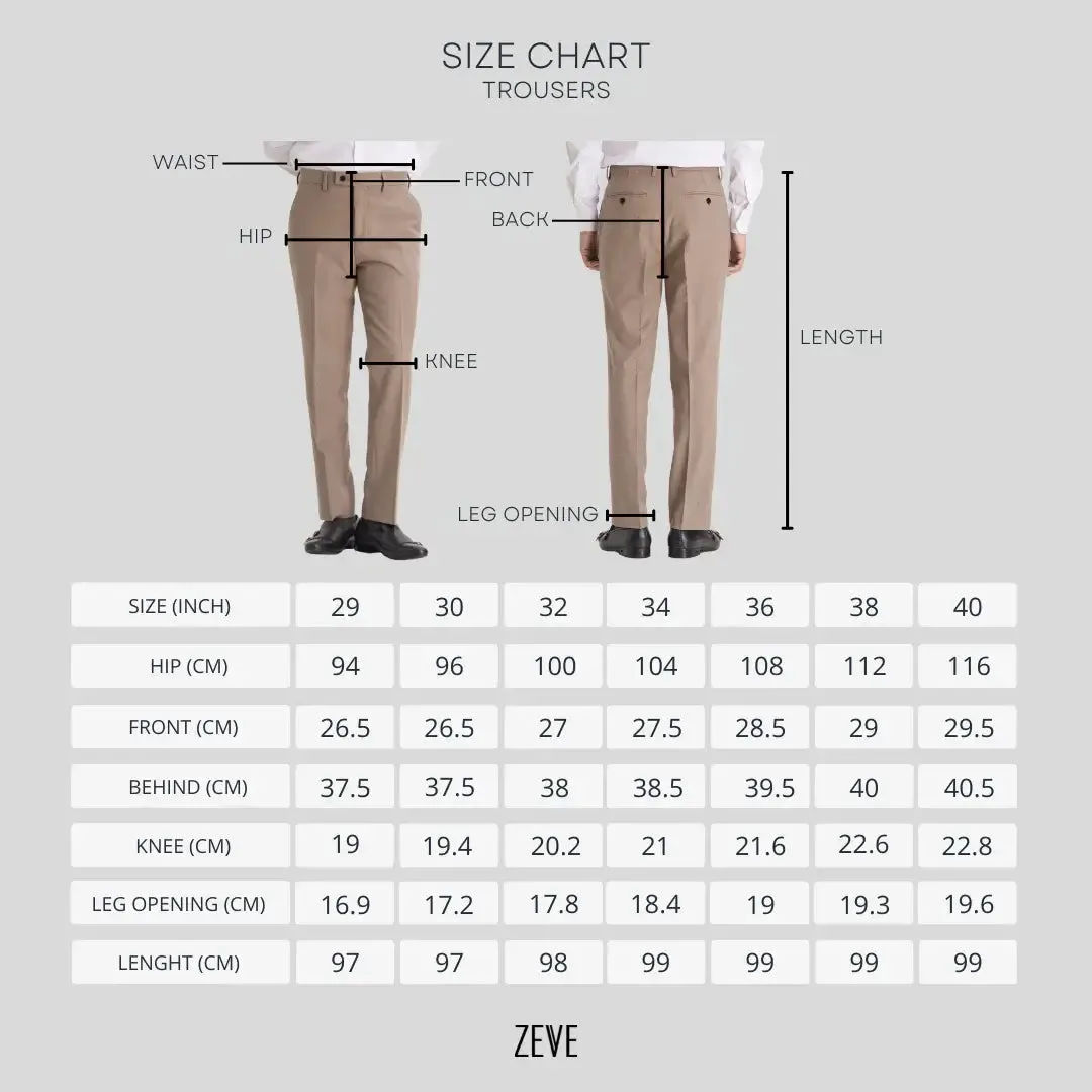 Trousers With Side Adjusters -  Linen Cream Plain (Slim Straight)