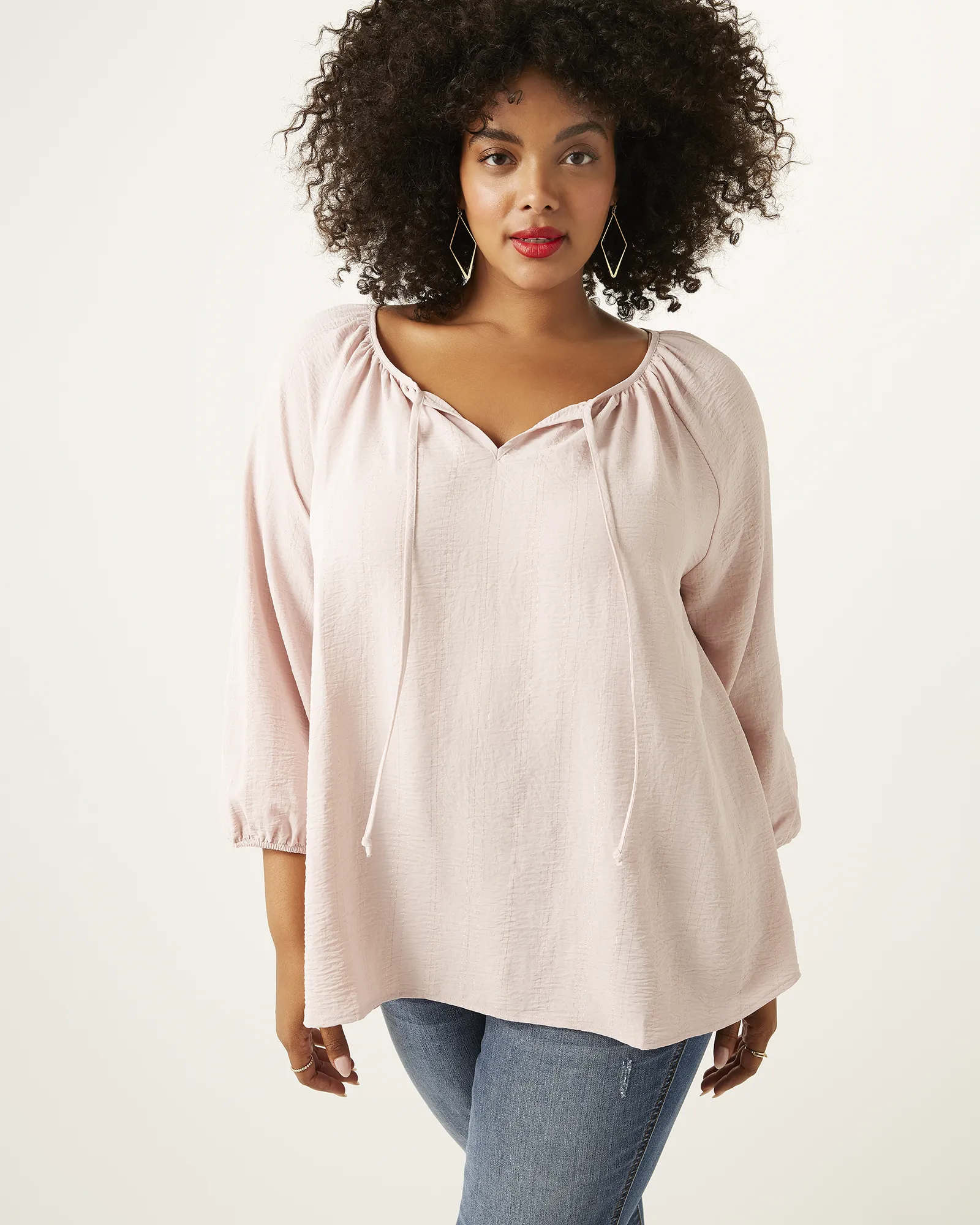 Viola Drawstring Blouse | Lilac