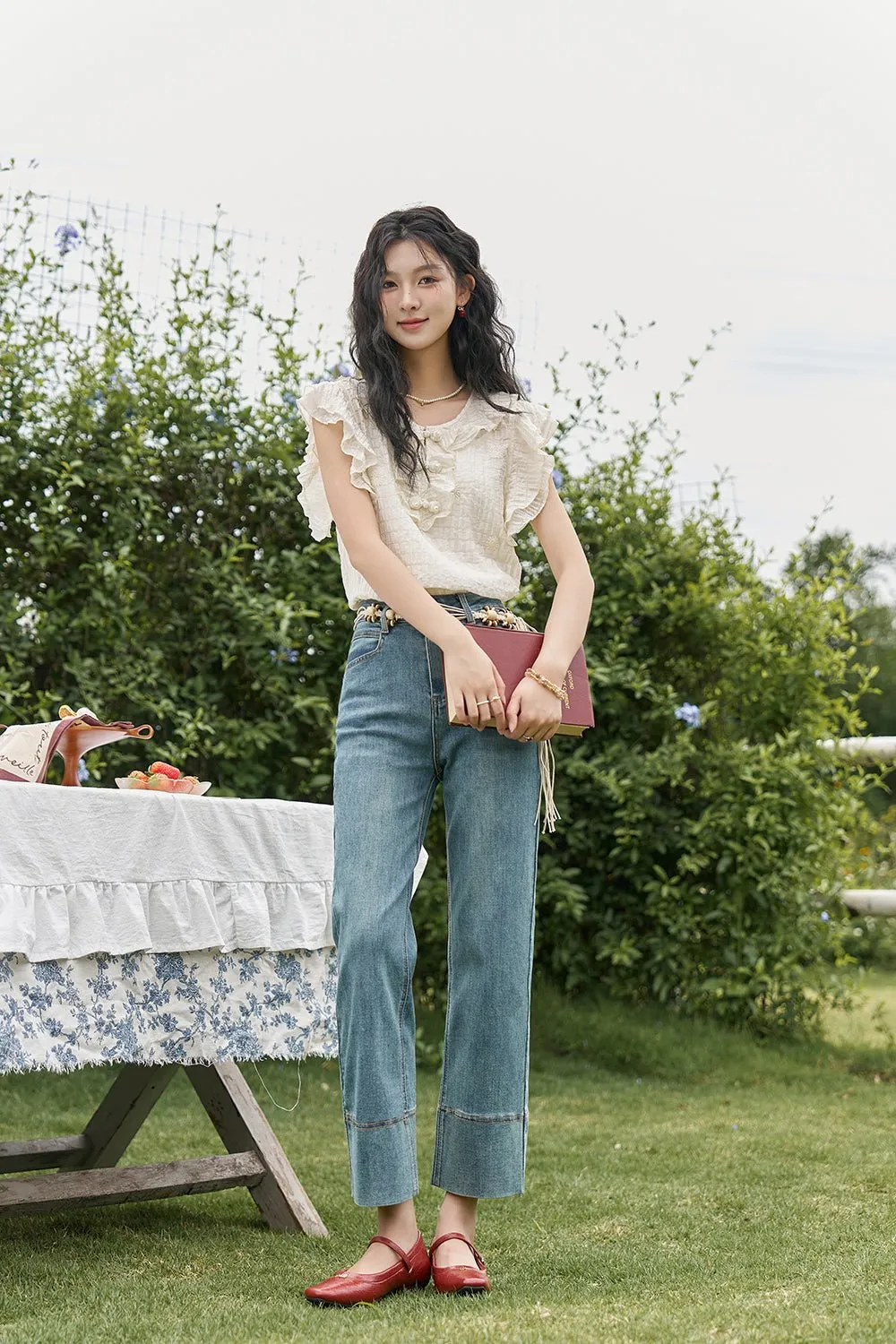 Women's Butterfly Sleeve Blouse