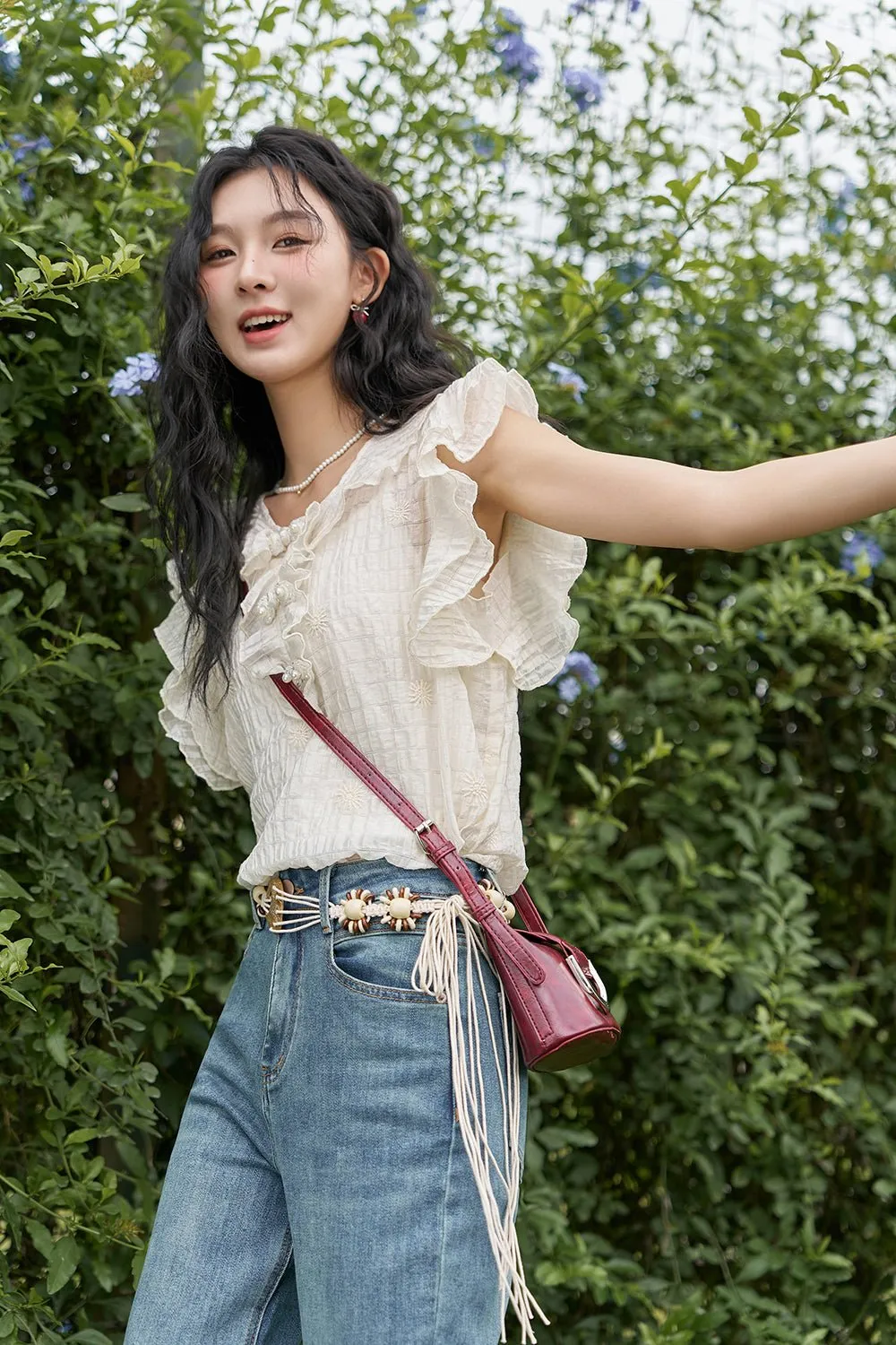 Women's Butterfly Sleeve Blouse