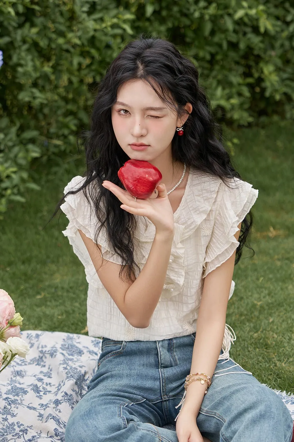 Women's Butterfly Sleeve Blouse