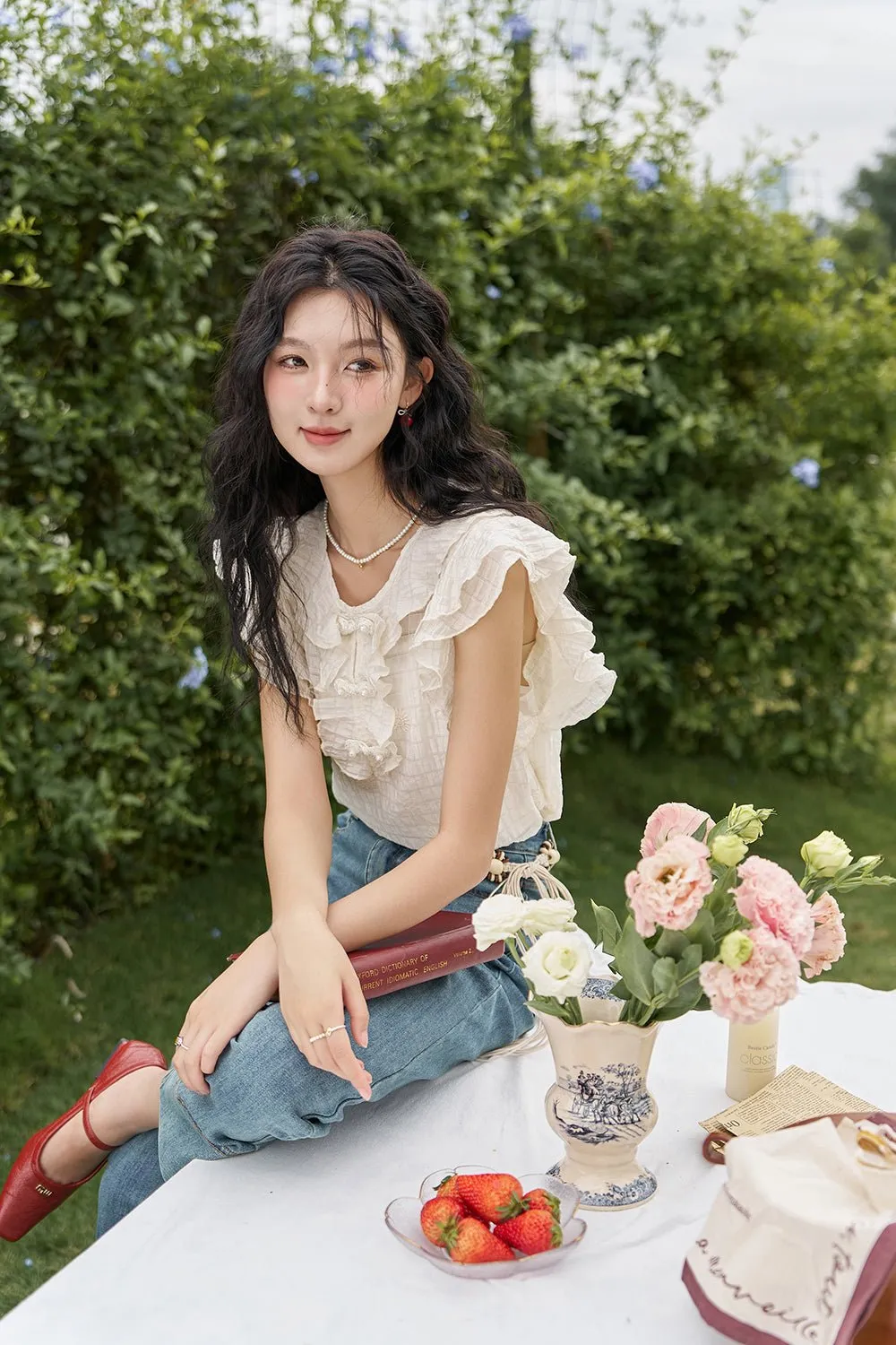 Women's Butterfly Sleeve Blouse