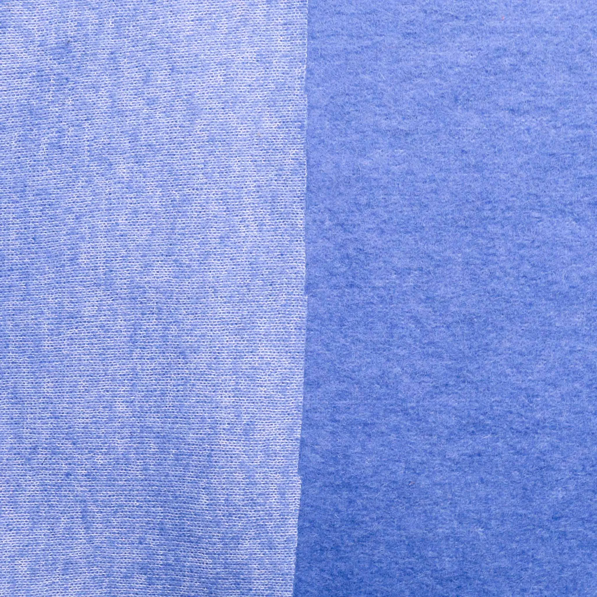 Wool Jersey Flannel Fabric - Yellow, blue, beige, rust
