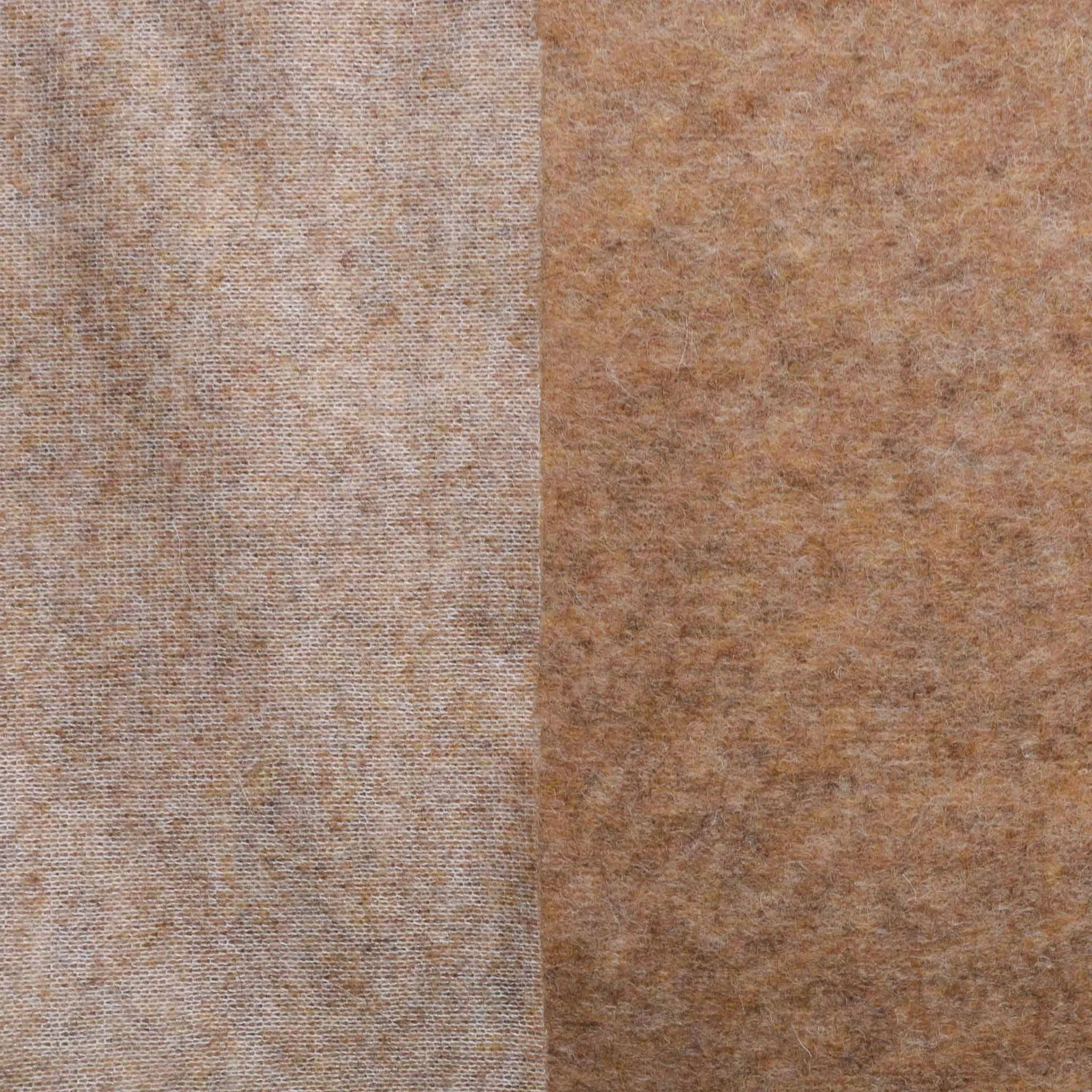 Wool Jersey Flannel Fabric - Yellow, blue, beige, rust