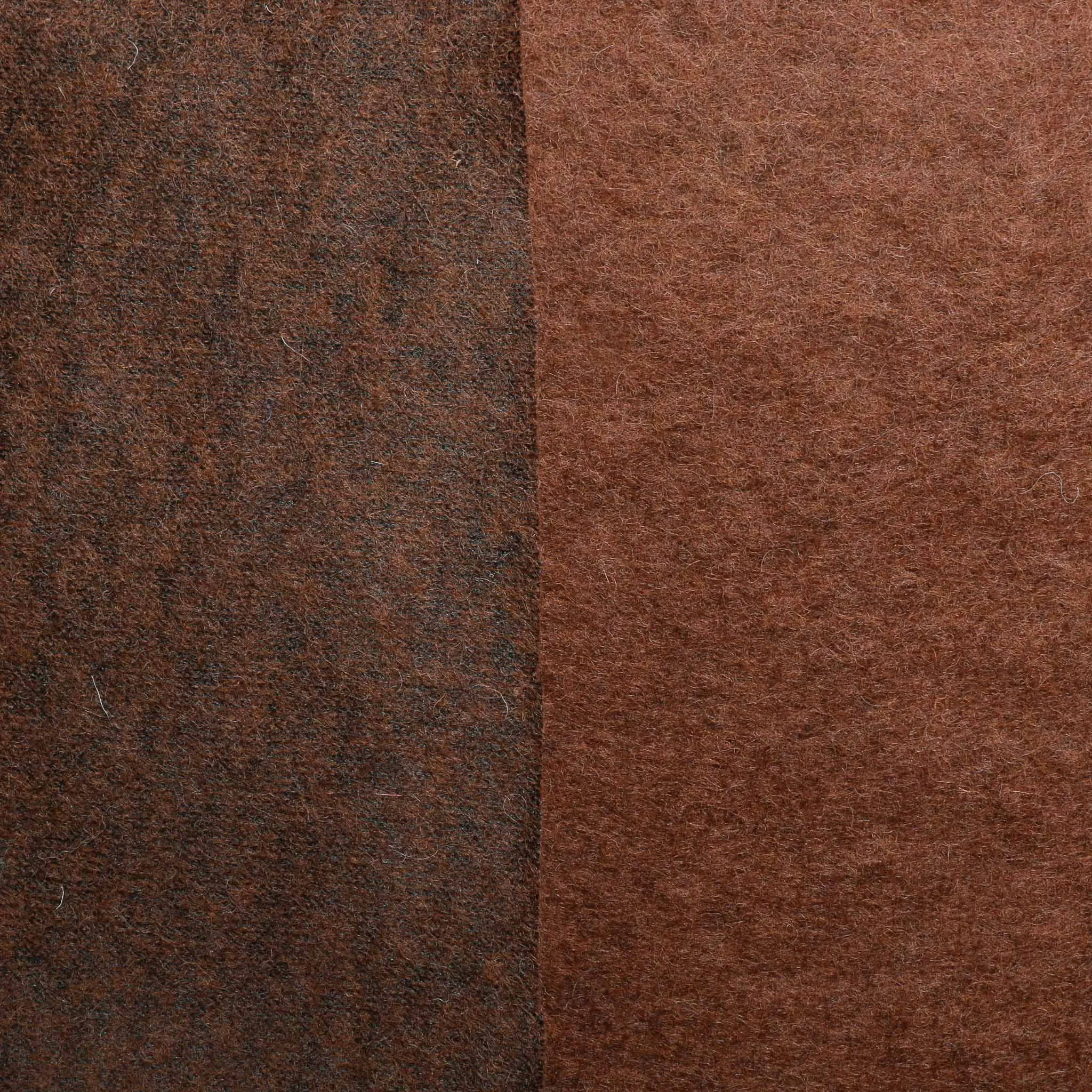 Wool Jersey Flannel Fabric - Yellow, blue, beige, rust